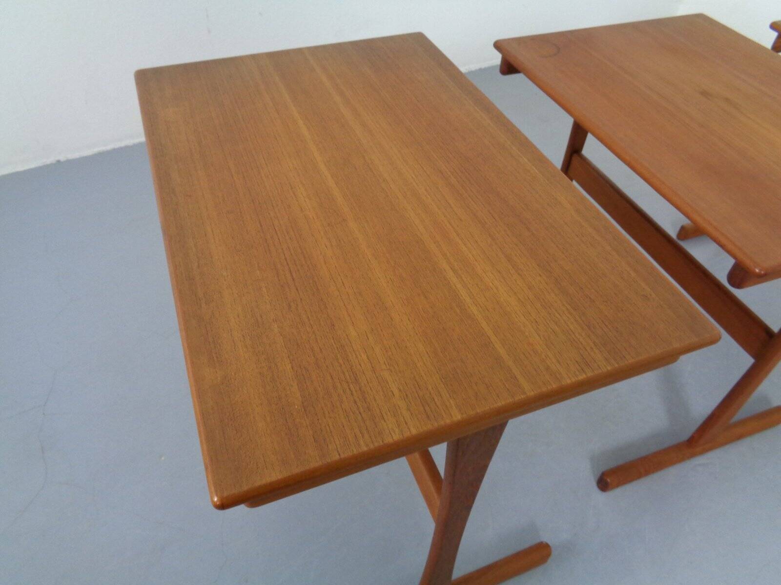 Danish Teak Nesting Tables, 1960s, Set of 3