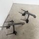 Wrought iron candle holders 1900 brutalist sconces
