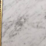 Marble and brass coffee table, French work 1971