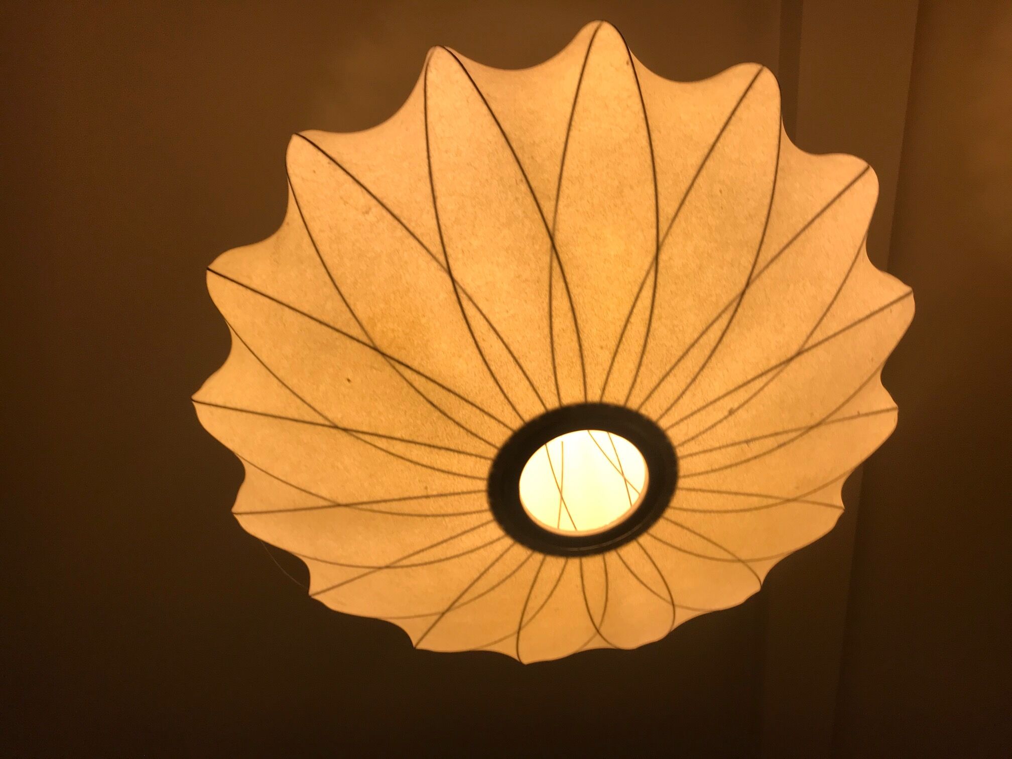 Bubble hanging lamp by George Nelson, edited by Modernica Los Angeles 1952