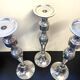 Set of Candle Holders Candelabra Torch Candle Holders Polished Brushed Aluminium