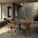 Wrought Iron Frederic Weinberg Dining Set with Glass Top