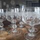 Lot de 6 verres à vin vintage buvant filigrané grappes de raisin