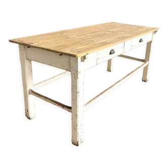 Old white patina work table