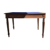 Antique Louis XVI style desk - blue felt top