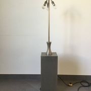 Lampe carrée en laiton chromé, 1970