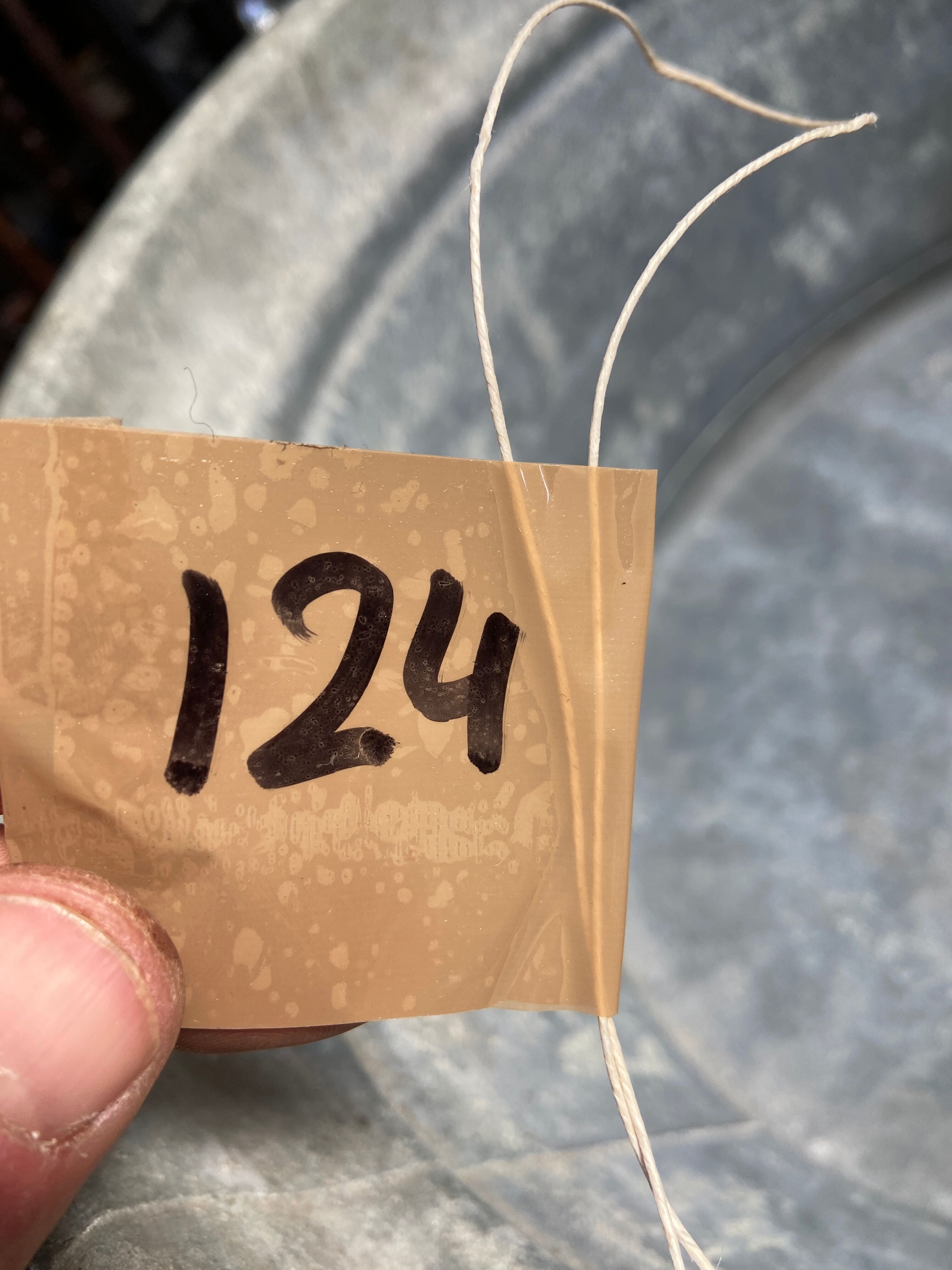 Vintage galvanized zinc basin