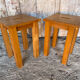 Pair of Vintage Raw Wood Stools
