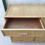 Vintage rattan sideboard