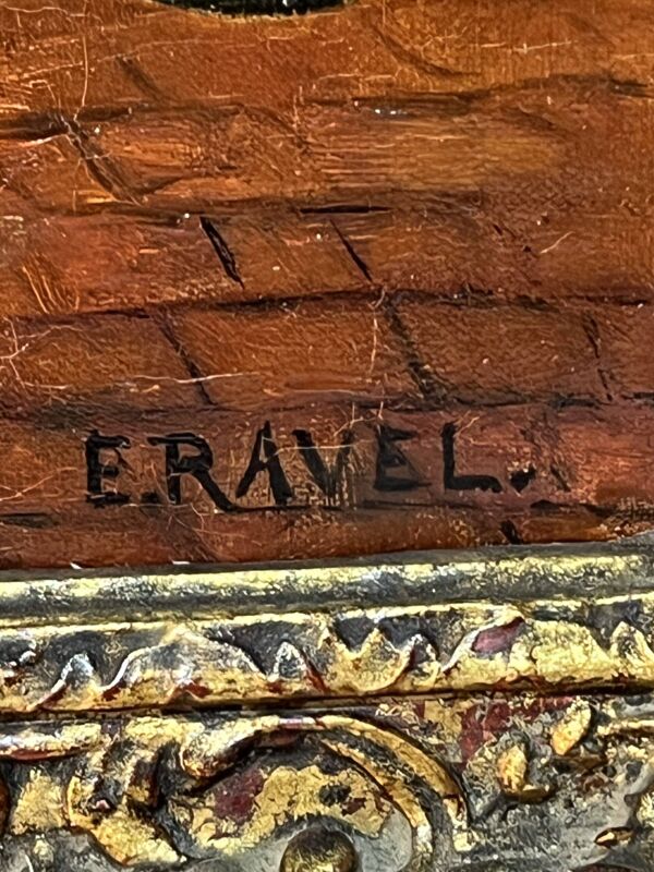 Edouard John E. Ravel est un artiste né en Suisse en 1847 et mort en 1920, HST scène de taverne