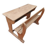 Double wooden school desk