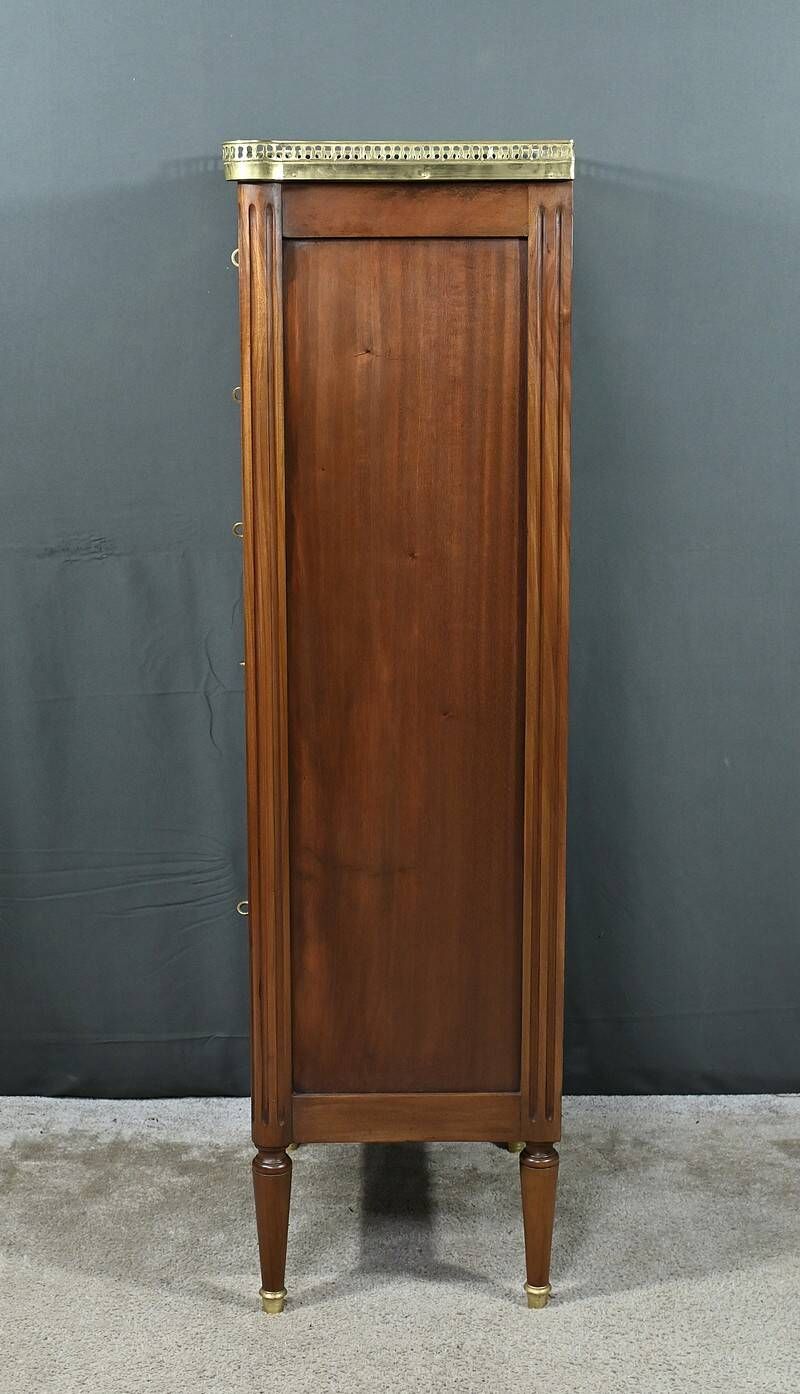 Small mahogany chest of drawers, Louis XVI style – late 19th century