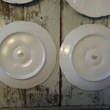 6 oyster plates 30123 porcelain white cnp france