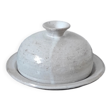 Vintage artisanal ceramic butter dish