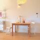 Art Deco sanded raw wood table