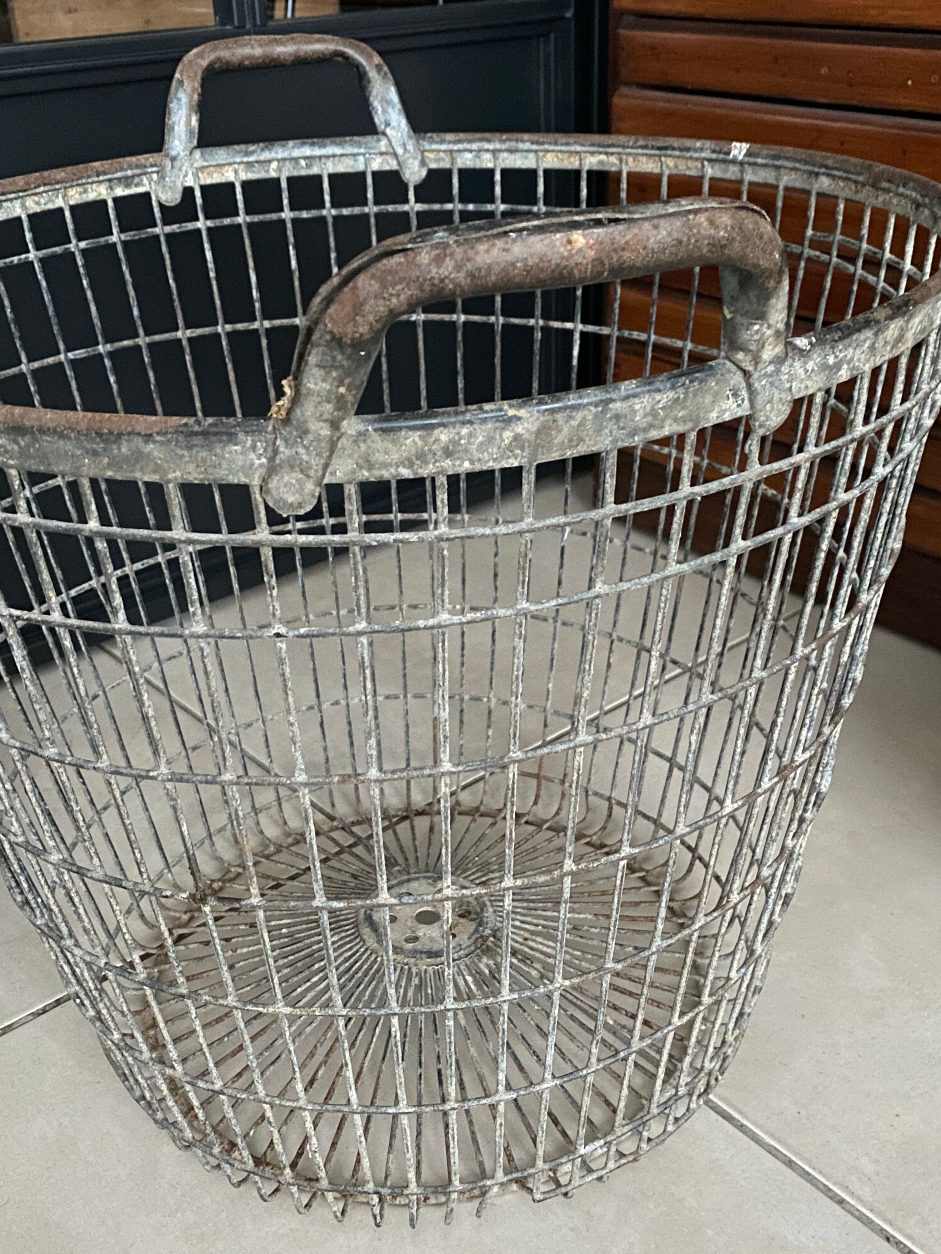 Old metal basket