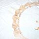 Vintage round tablecloth in embroidered and openwork cotton 160x160cm *M3*