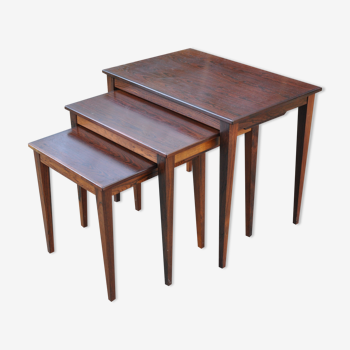 Tables gigognes Kvalitet scandinave années 60 palissandre