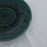 Set of 2 vintage green cups + saucers