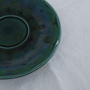 Lot de 2 tasses + soucoupes vintage vertes