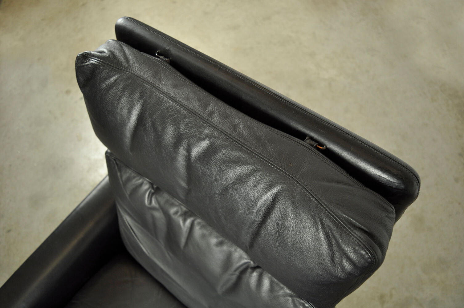 Leather armchair, high model d500 by Hans Olsen for CS Møbler Glostrup Denmark 1960s