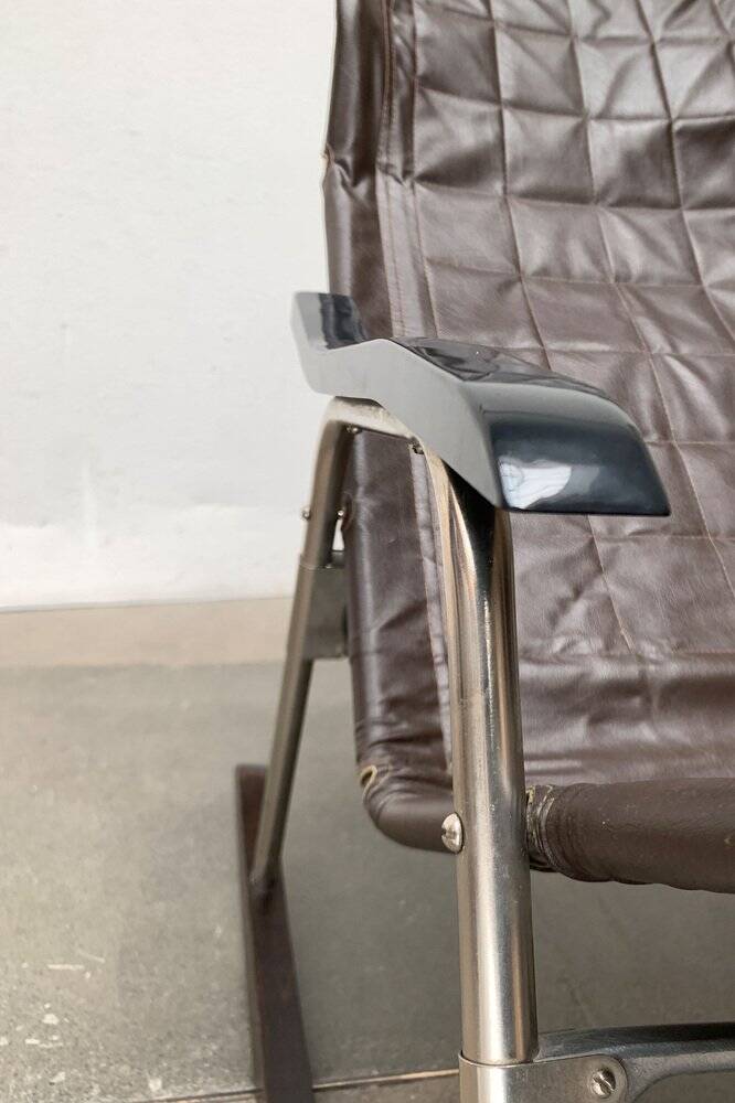 Mid-century Japanese space age folding rocking chair by Takeshi Nii, 1960s