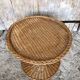 Diabolo coffee table in vintage woven wicker #a040