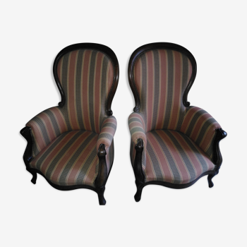 Paire de fauteuils bergère