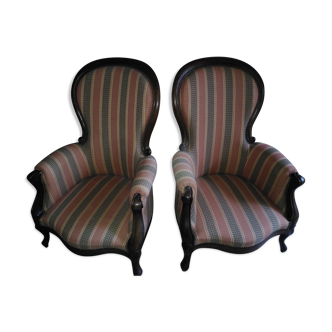 Paire de fauteuils bergère