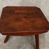 Brutalist stool solid oak Mobichalet type