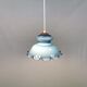 Hanging lamp in double layer opal glass, blue on the outside and white on the inside.