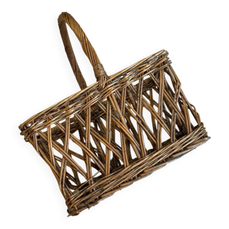 Vintage bottle carrier basket