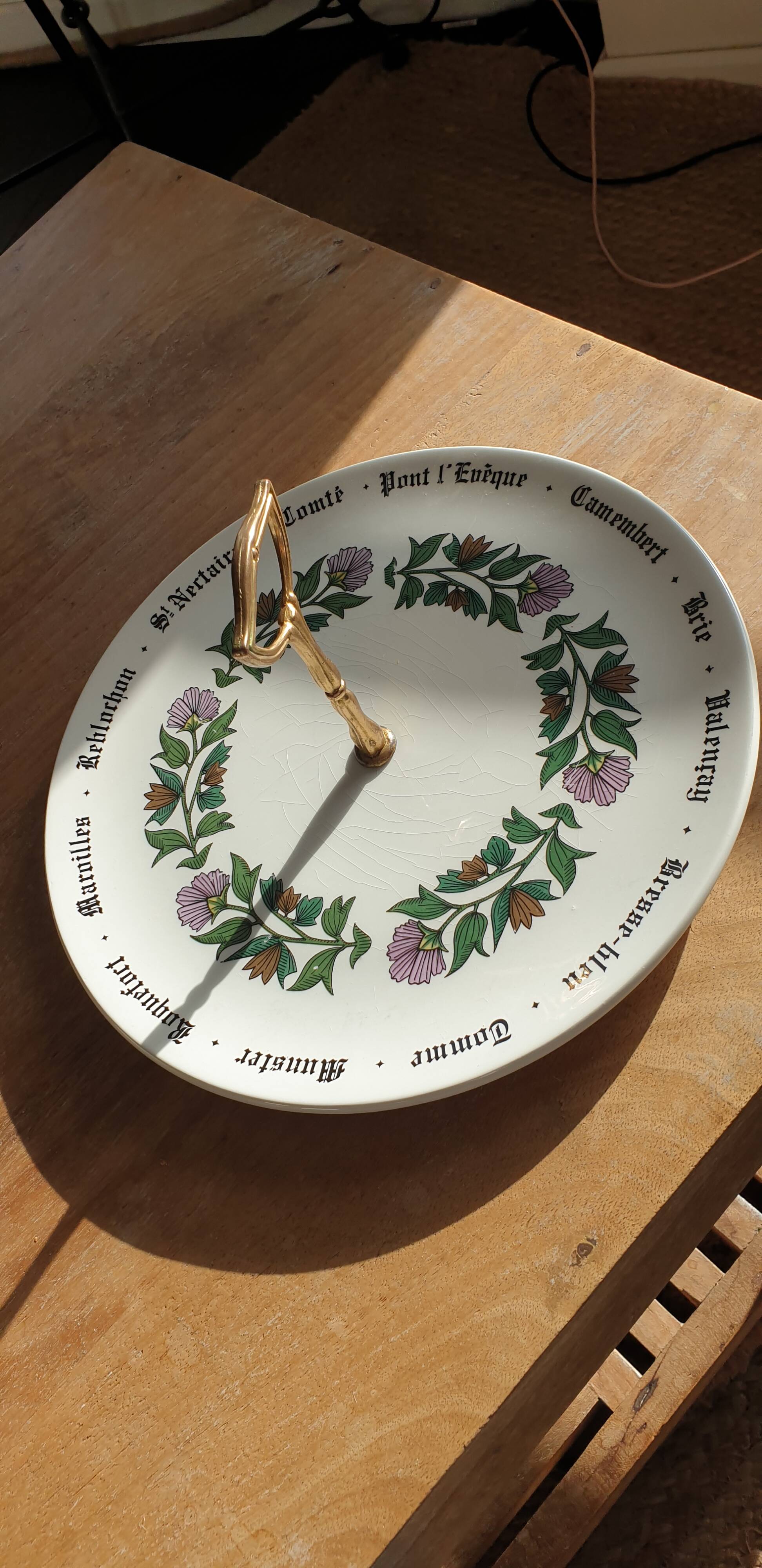 Cheese service in gien pottery (sold as a set)