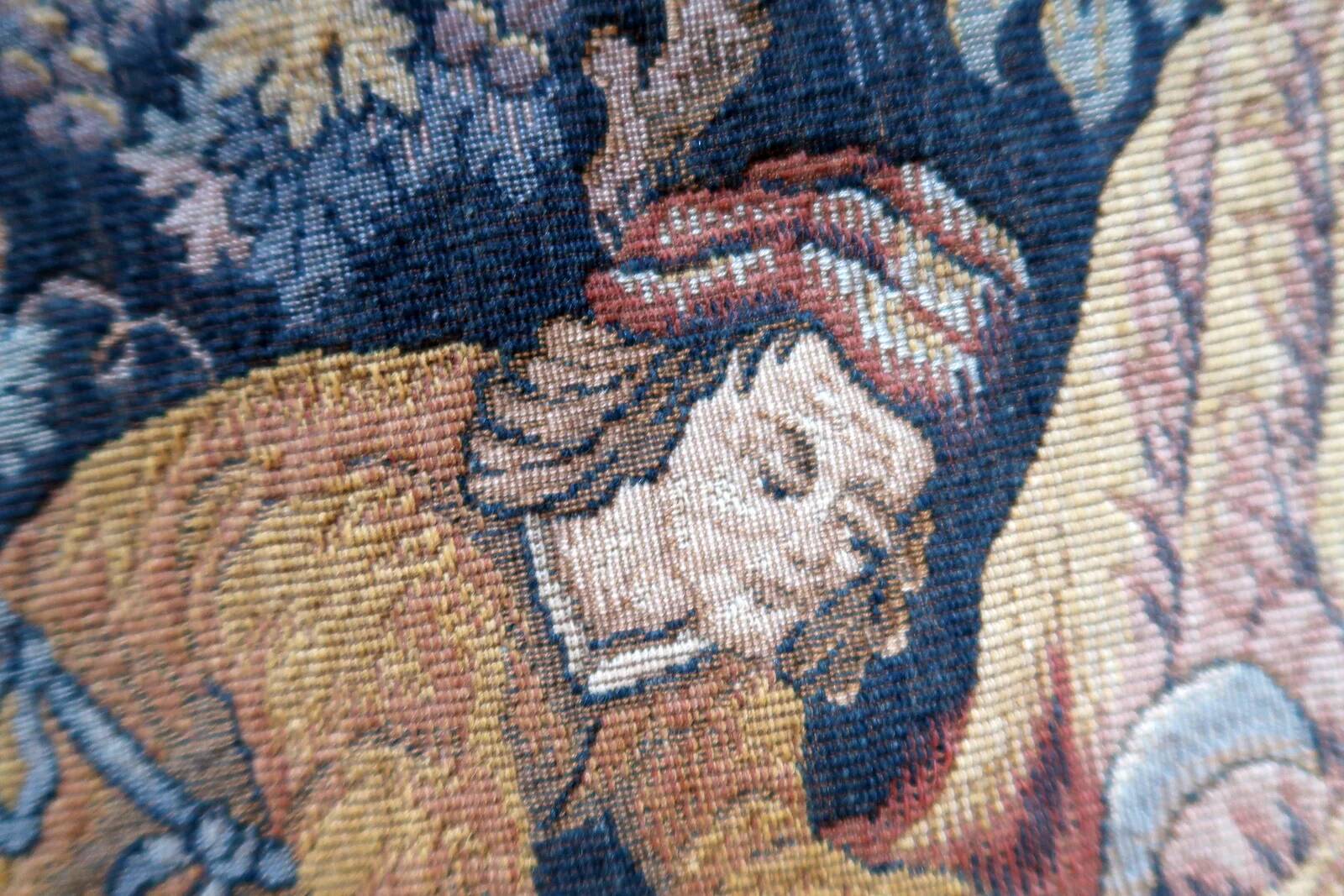 Vintage French tapestry wall hanging by Marc Waymel, 91cm x 117cm, 1960s