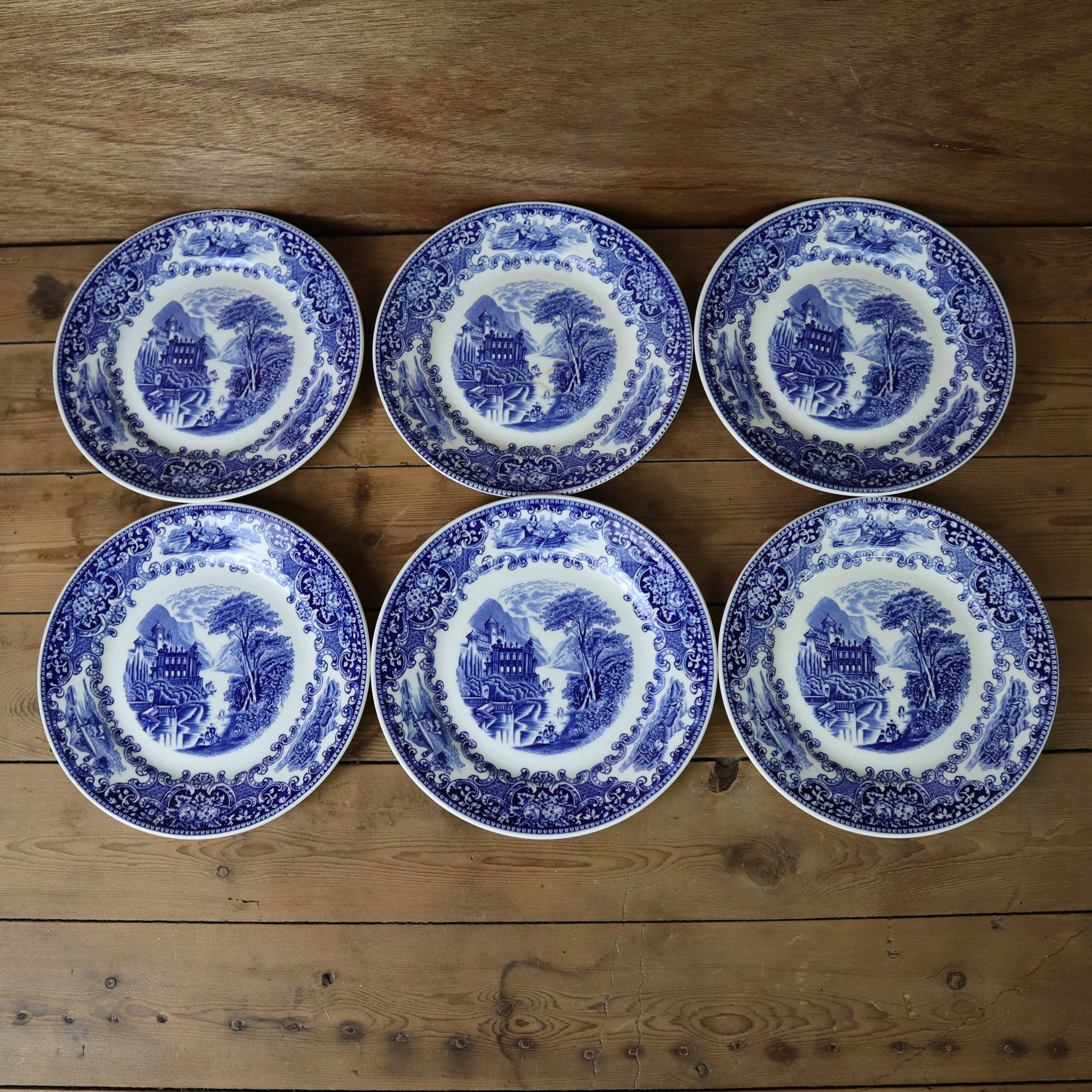 6 Royal Sphinx Cambridge Holland Dessert Plates