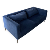 Made sofa, petrol blue/navy – 3-seater (L186 cm)
