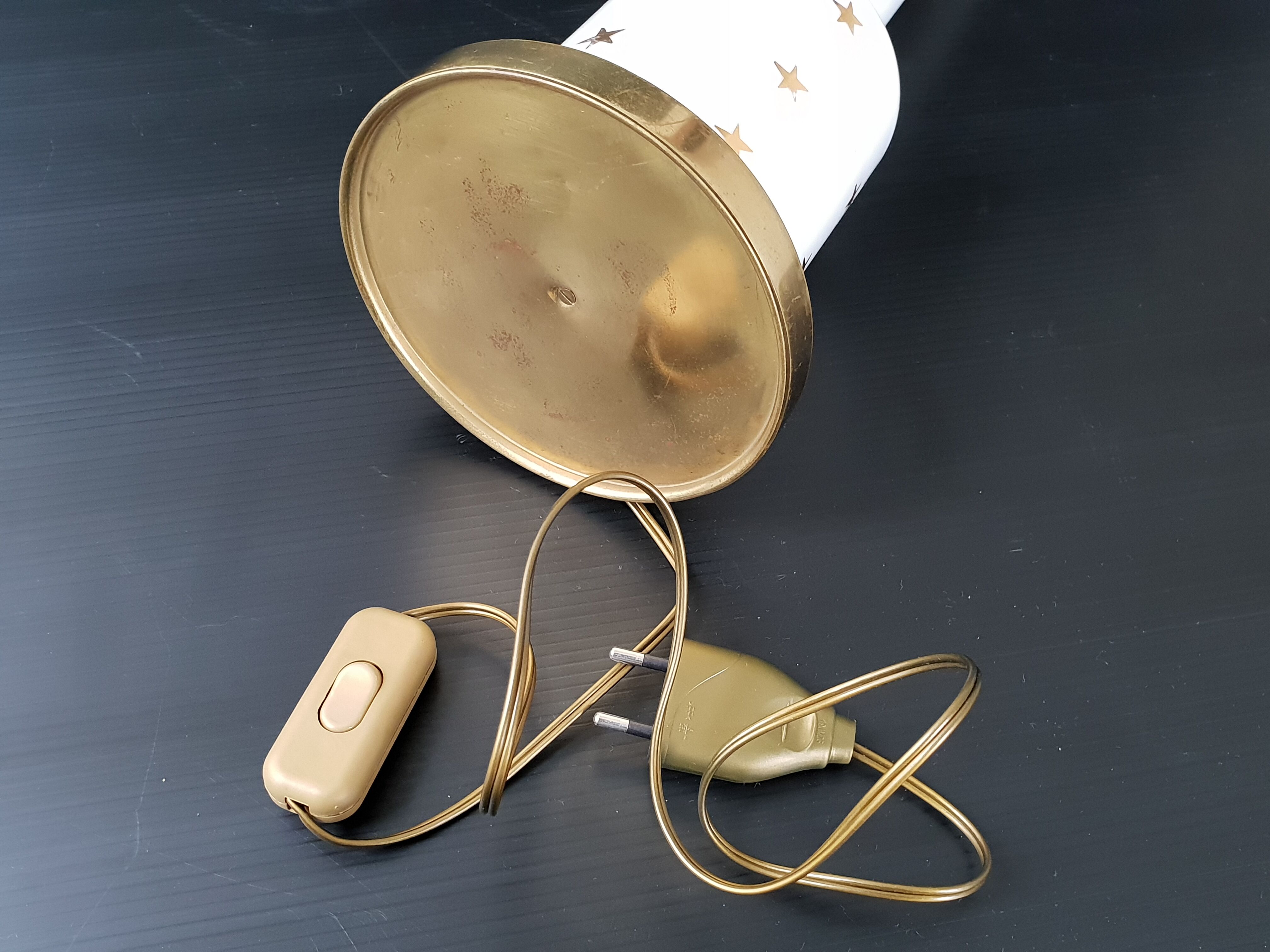 1950 vintage gold star table lamp