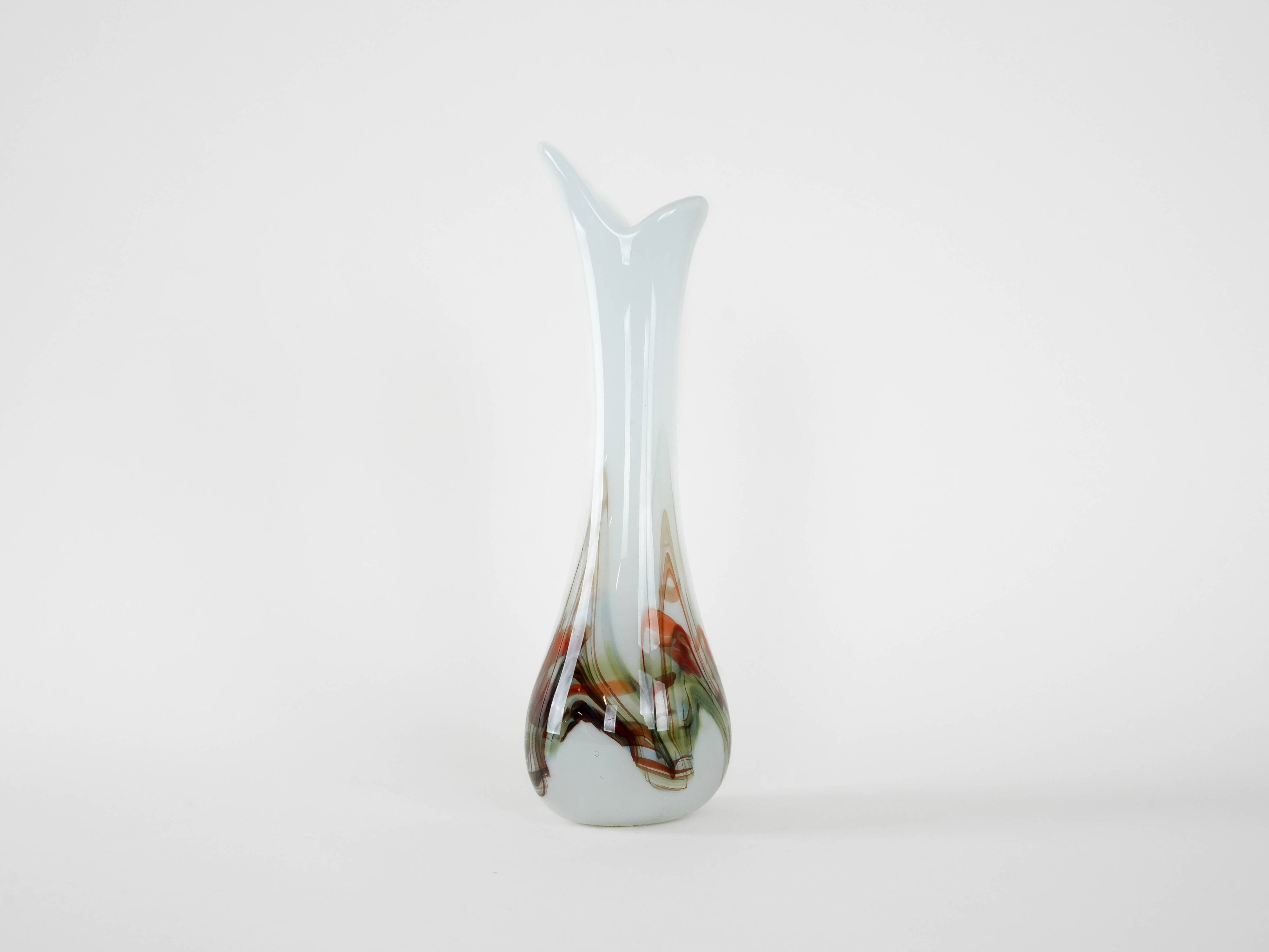 Glass vase, Danish design, 1970s, production: Denmark