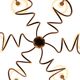 Modern metal chandelier, 6 lights.