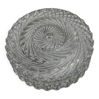 Plafonnier en verre rond avec relief