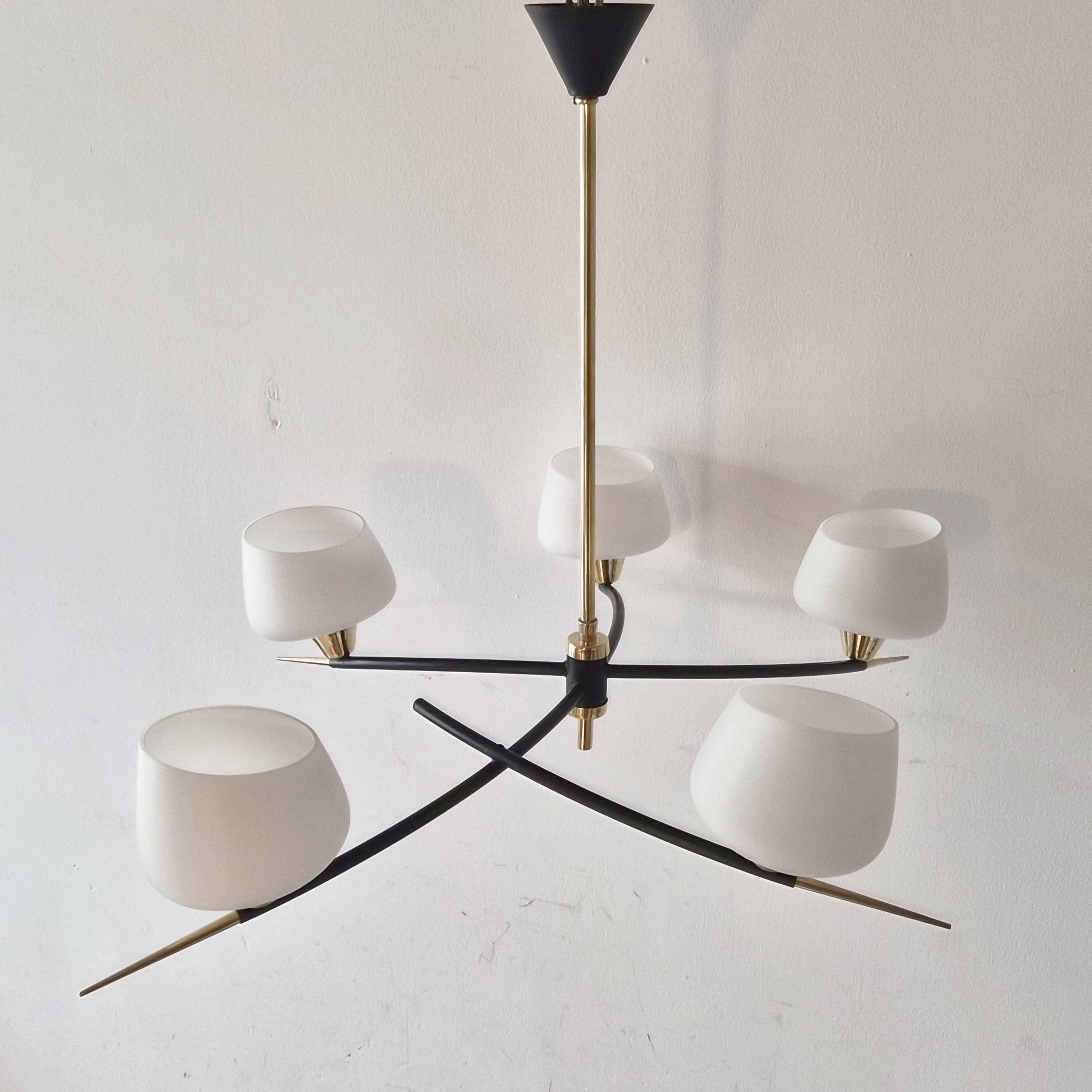 Arlus 1950 vintage pendant light