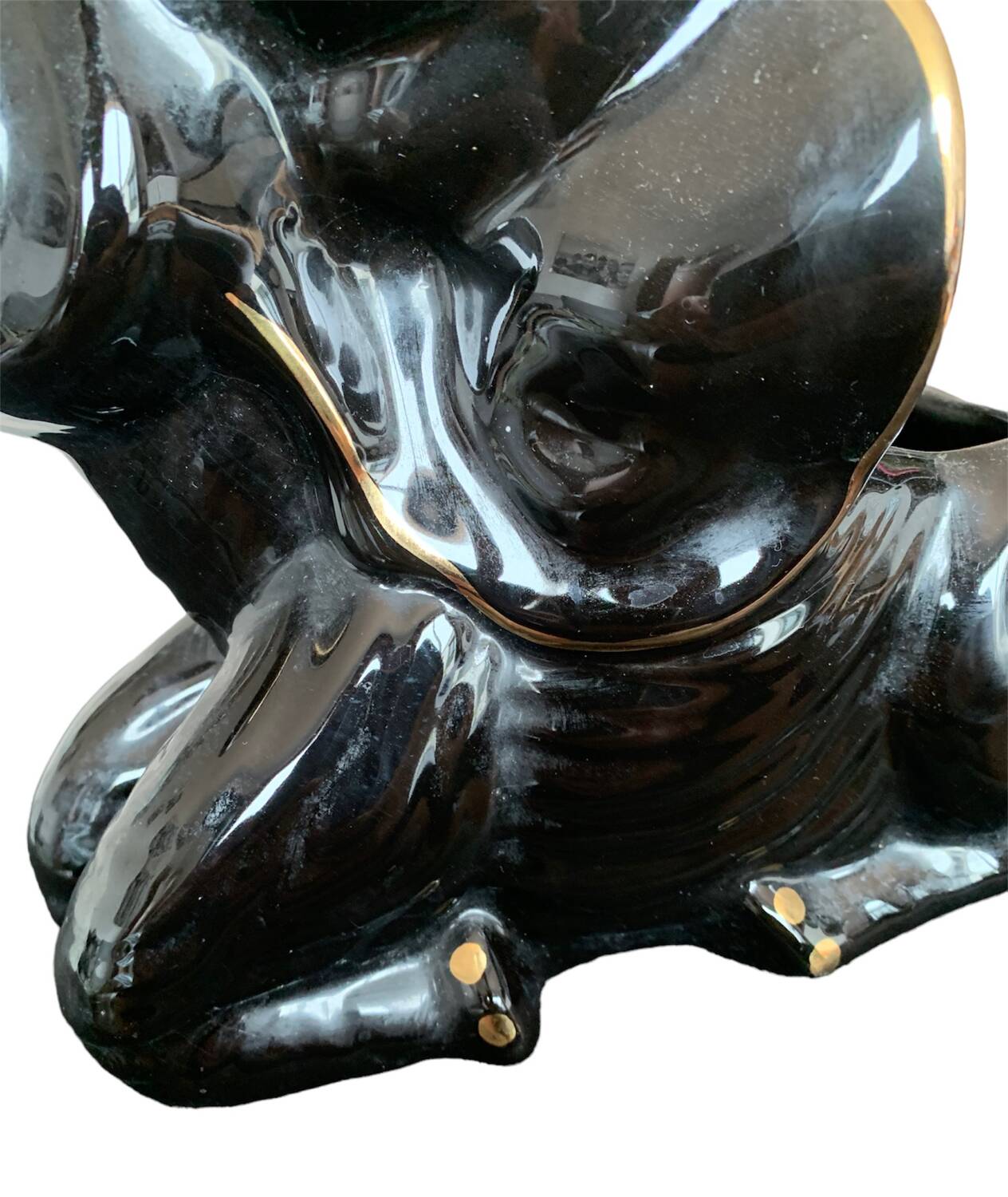 Black elephant flower pot or other ceramic