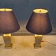 Lampes de table en étain vintage, années 1970 - ensemble de 2