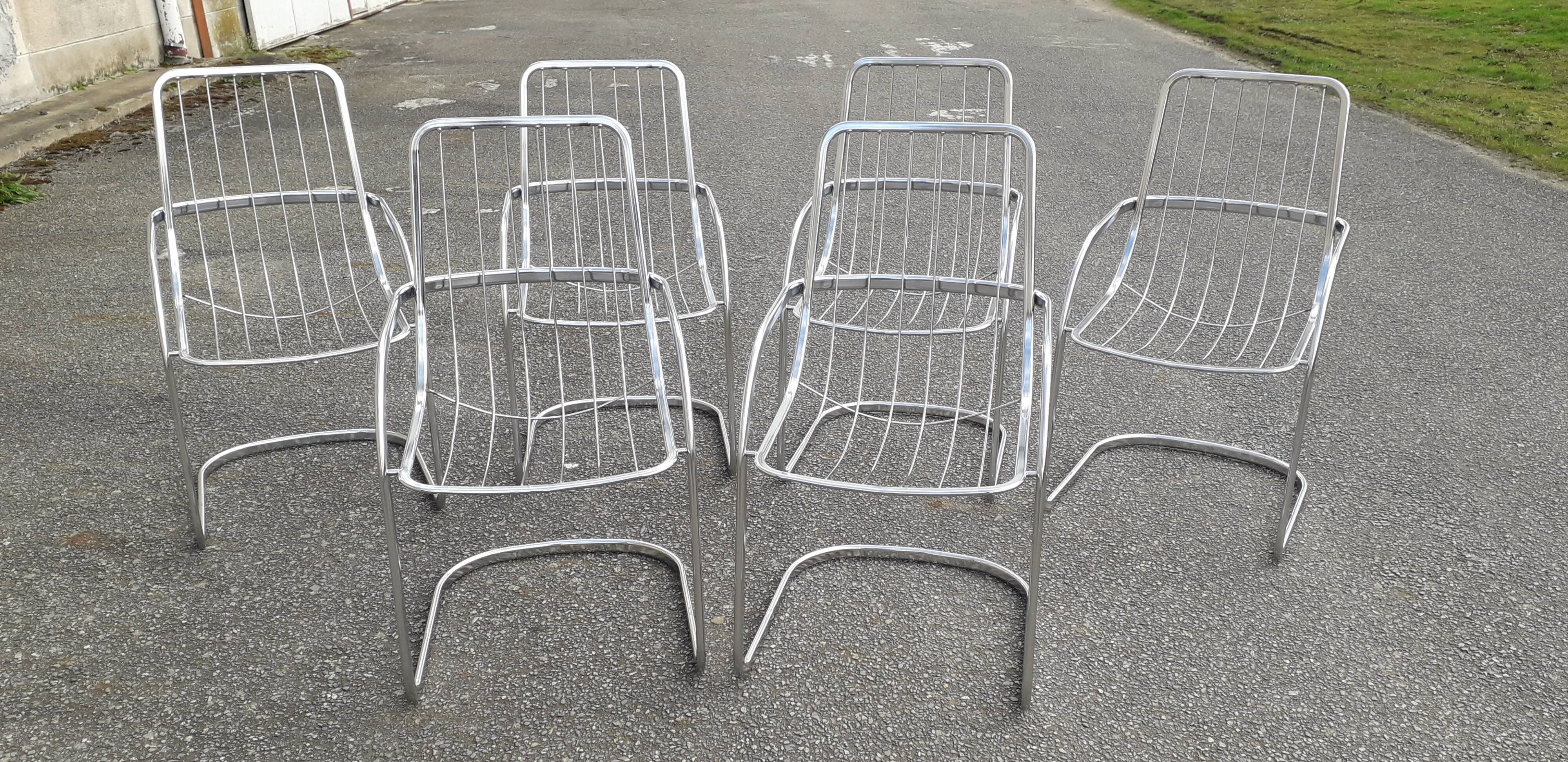 Lot of 6 armchairs published by Cidue, Italy 70s