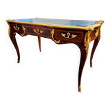 Bureau en marqueterie et bronze doré signé rinck à paris