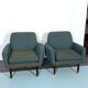 Italian Mid-century wood modern armchairs from 60s