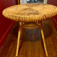 Vintage rattan and bamboo coffee table