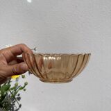 4 amber glass bowls