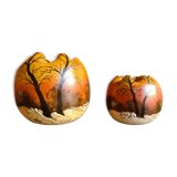 Pair of vases "snowballs" by François-Theodore Legras