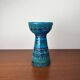 Mid-century modern blue ceramic candlestick Rimini by Aldo Londi for Bitossi, Italy, 1960s.